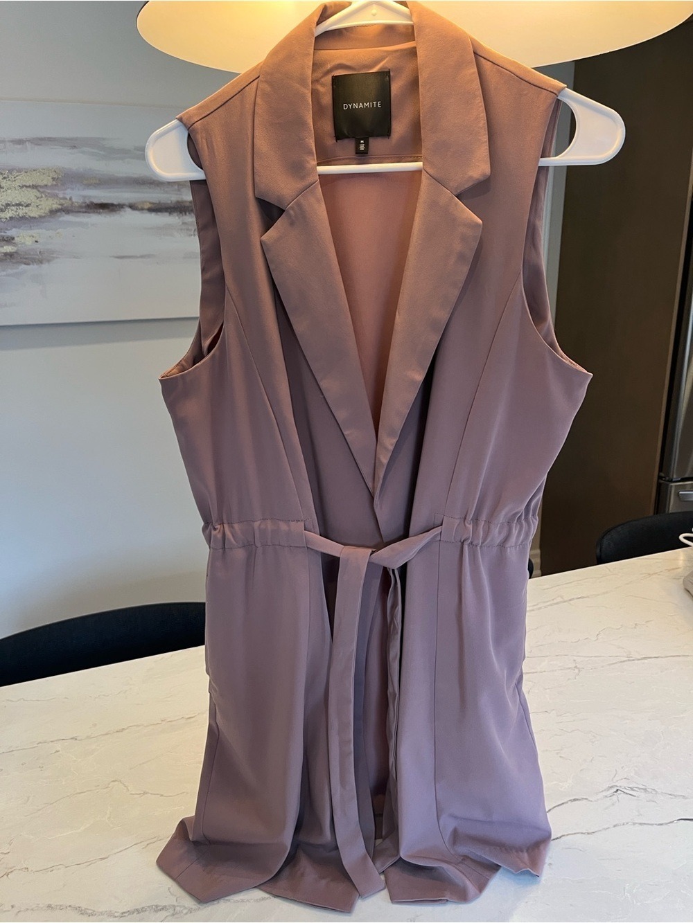 Dynamite Mauve Sleeveless Draped Tunic - Picture 4 of 9